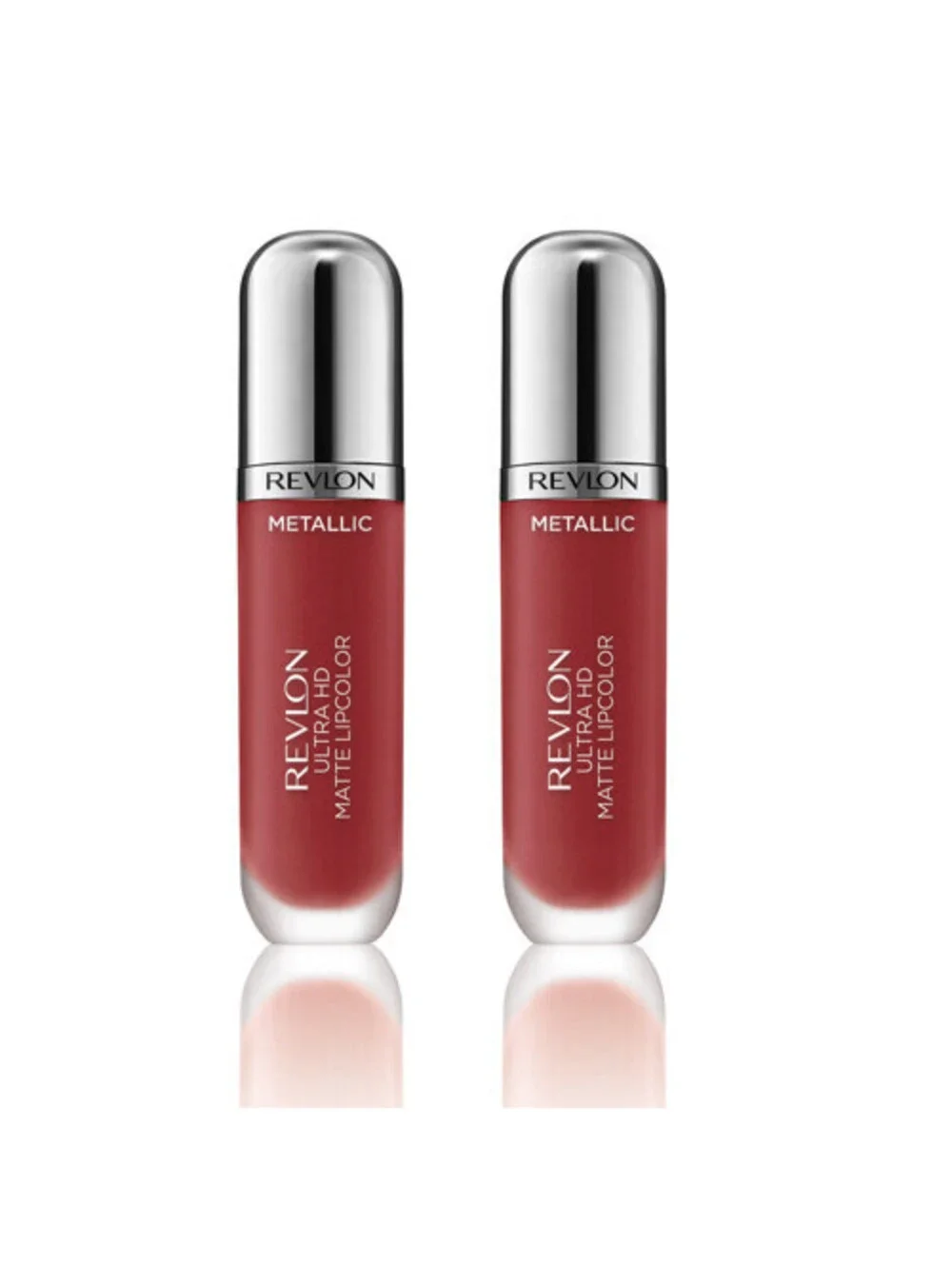 2-Pack NEW Revlon Ultra HD Metallic Matte Liquid Lipcolor Lipstick in 700 Flare